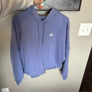 Womens adidas purple cropped sweatshirt